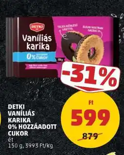 PENNY Detki Vaníliás Karika 0% hozzáadott cukor ajánlat