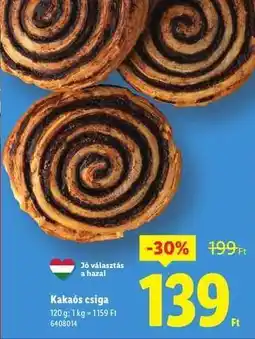 Lidl Kakaós csiga ajánlat