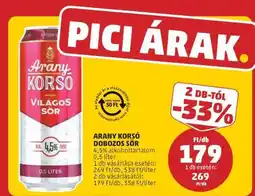 PENNY Arany Korsó Dobozos Sör ajánlat