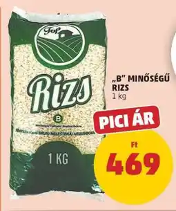 PENNY B minőségű rizs ajánlat