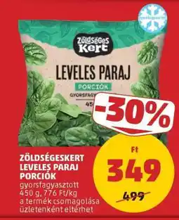 PENNY Zöldségeskert Leveles Paraj Porciók ajánlat