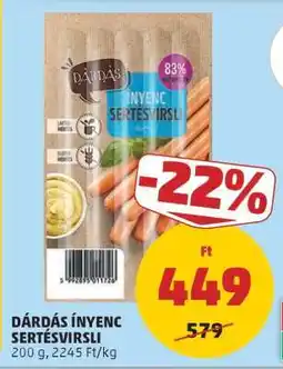 PENNY DÁRDÁS ÍNYENC SERTÉSVIRSLI ajánlat