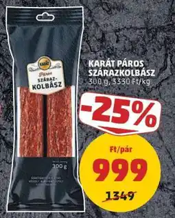 PENNY KARÁT PÁROS SZÁRAZKOLBÁSZ ajánlat