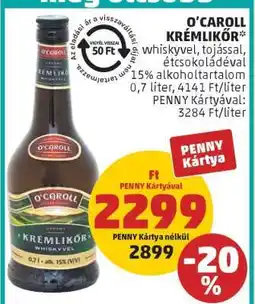 PENNY O'Caroll Krémlikőr ajánlat