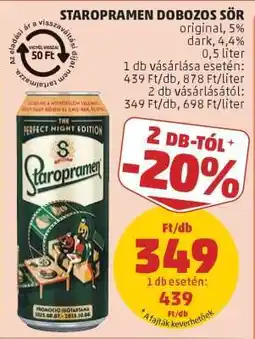 PENNY Staropramen dobozos sör ajánlat