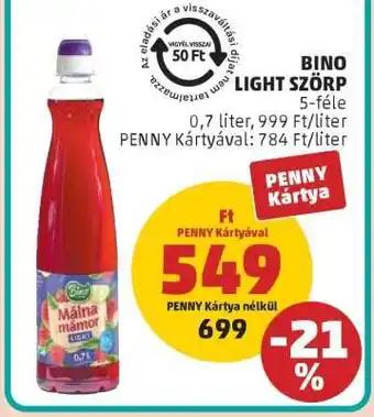 PENNY Bino Light Szörp ajánlat