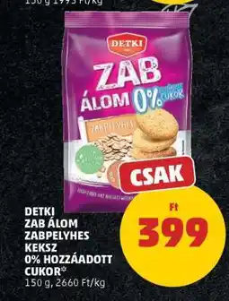 PENNY Detki Zab Álom Zabpelyhes Keksz 0% hozzáadott cukor ajánlat