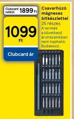 Tesco Csavarhúzó mágneses bitkészlettel ajánlat