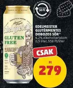 PENNY Edelmeister Gluténmentes Dobozos Sör ajánlat