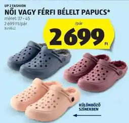 ALDI Női vagy férfi bélelt papucs ajánlat