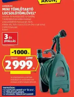 ALDI GARDENLINE Mini tömlőtartó locsolótömlővel ajánlat