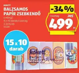 ALDI Kokett Balzsamos Papír Zsebkendő ajánlat