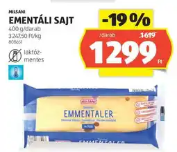 ALDI Milsani Ementáli Sajt ajánlat