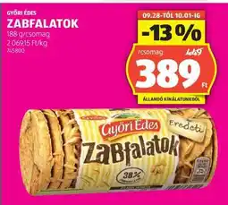 ALDI GYŐRI ÉDES Zabfalatok ajánlat