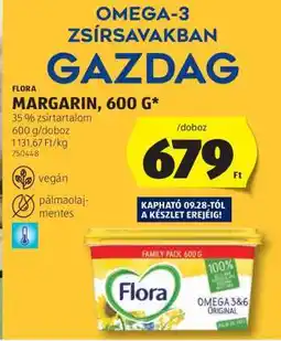 ALDI Flora Margarine, 600 g ajánlat