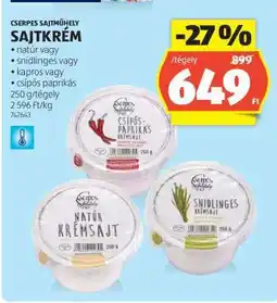 ALDI CSERPES SAJTMŰHELY SAJTKRÉM ajánlat