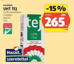 ALDI Kokárdás UHT Tej ajánlat