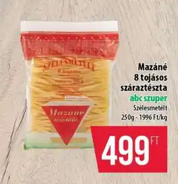 Coop Mazané 8 tojásos száraztészta ajánlat