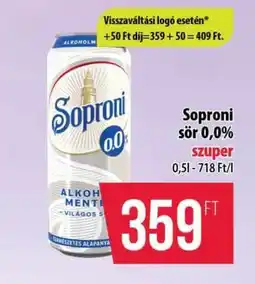 Coop Soproni sör 0,0% ajánlat