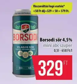 Coop Borsodi sör 4,5% ajánlat