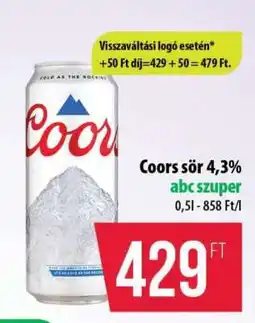 Coop Coors sör 4,3% ajánlat
