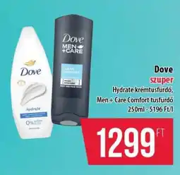 Coop Dove Hydrate krémtusfürdő, Men+Care Comfort tusfürdő ajánlat