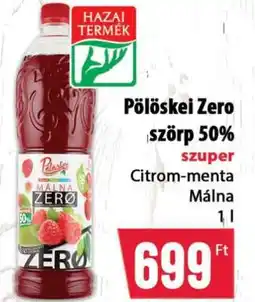 Coop Pölöskei Zero szörp 50% ajánlat