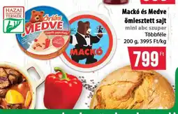 Coop Mackó és Medve ömlesztett sajt ajánlat