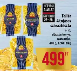 Coop Tallér 4 tojásos száraztészta ajánlat