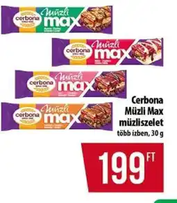 Coop Cerbona Müzli Max müzliszelet ajánlat