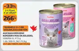 Auchan AUCHAN KEDVENC KONZERV MACSKAELEDEL ajánlat