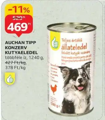 Auchan AUCHAN TIPP KONZERV KUTYAELEDEL ajánlat