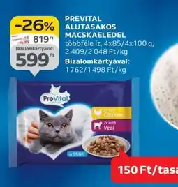 Auchan PREVITAL Alutasakos macskaeledel ajánlat