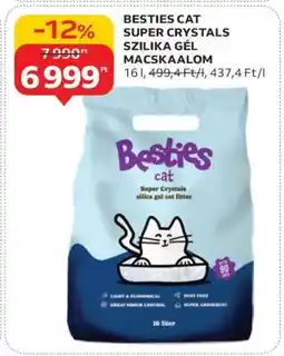 Auchan BESTIES CAT SUPER CRYSTALS SZILIKA GÉL MACSKAALOM ajánlat