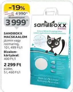 Auchan SANDBOXX MACSKAALOM ajánlat