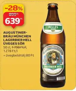 Auchan AUGUSTINER-BRÄU MÜNCHEN LAGERBIER HELL ÜVEGES SÖR ajánlat