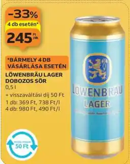 Auchan Löwenbräu Lager Dobozos Sör ajánlat