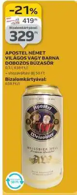 Auchan APOSTEL NÉMET VILÁGOS VAGY BARNA DOBOZOS BÚZASÖR ajánlat