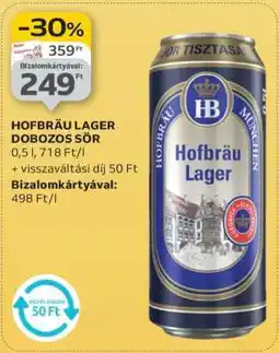 Auchan Hofbräu Lager Dobozos Sör ajánlat