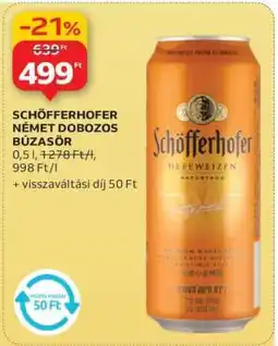 Auchan Schöfferhofer Német Dobozos Búzasör ajánlat