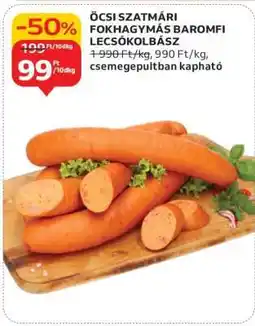 Auchan Öcsi Szatmári Fokhagymás Baromfi Lecsókolbász ajánlat