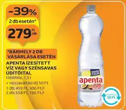 Auchan Apenta ízesített víz vagy szénsavas üdítőital ajánlat