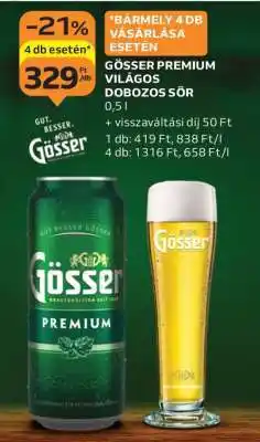 Auchan Gösser Premium Világos Dobozos Sör ajánlat
