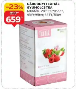 Auchan Gárdonyi Teaház Gyümölcstea ajánlat