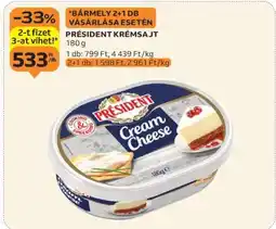 Auchan PRÉSIDENT Krémsajt ajánlat