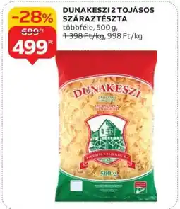 Auchan Dunakeszi 2 tojásos száraztészta ajánlat