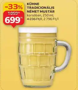 Auchan KÜHNE TRADICIONÁLIS NÉMET MUSTÁR ajánlat