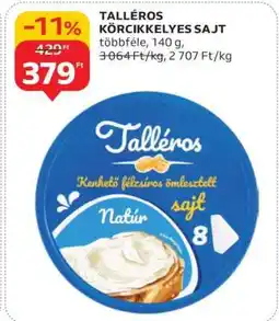 Auchan Talléros Körcikkelyes Sajt ajánlat