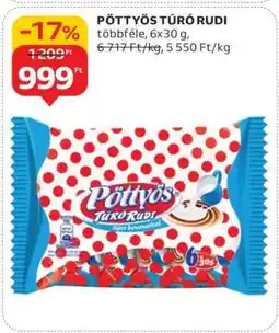 Auchan PÖTTYÖS Túró Rudi ajánlat