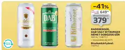Auchan RADEBERGER, DAB vagy BITBURGER NÉMET DOBOZOS SÖR ajánlat